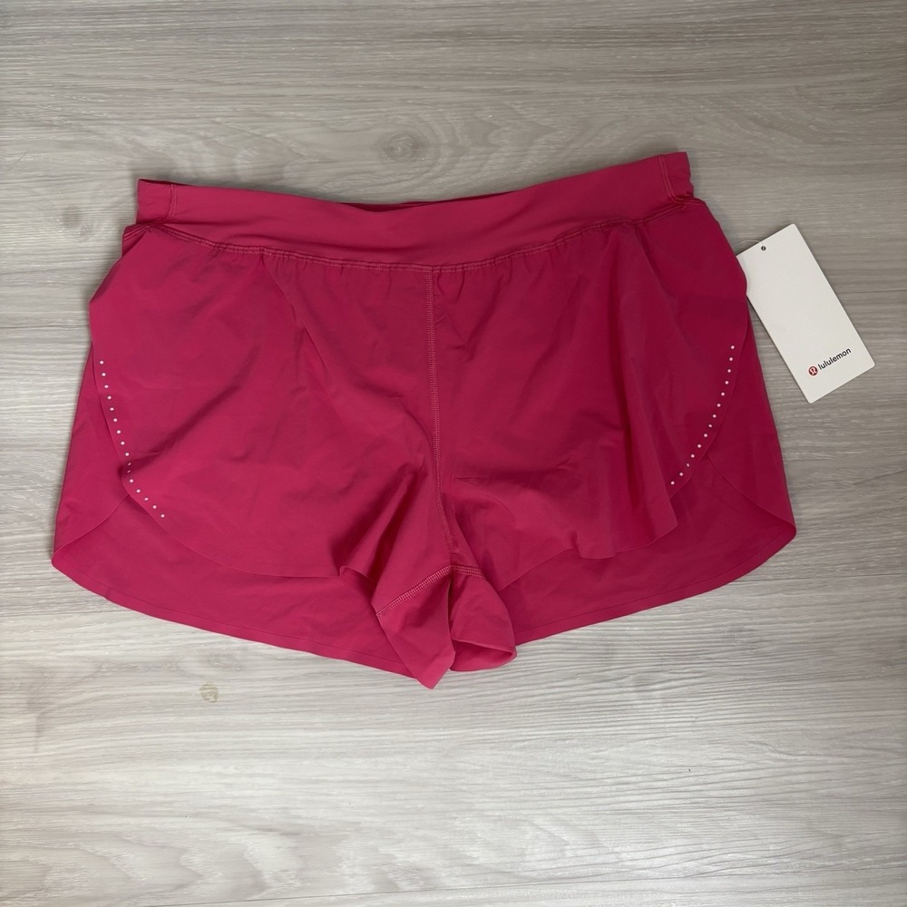 Lululemon Short Women Fast and Free High-Rise Split Short 3 Pink Size XL